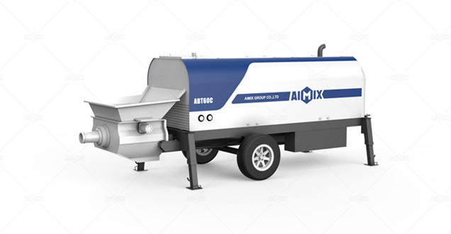 ABT60C diesel engine concrete trailer pump for sale in Sri Lanka