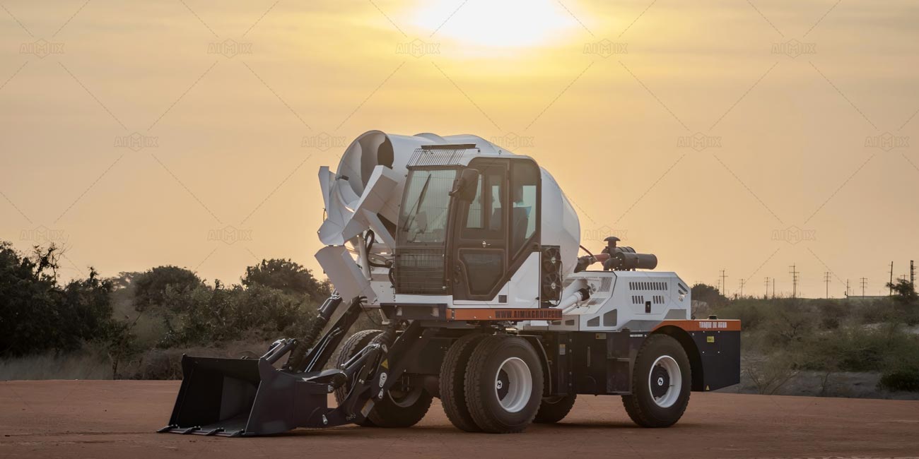 Aimix self loading transit mixer working for Peru Project