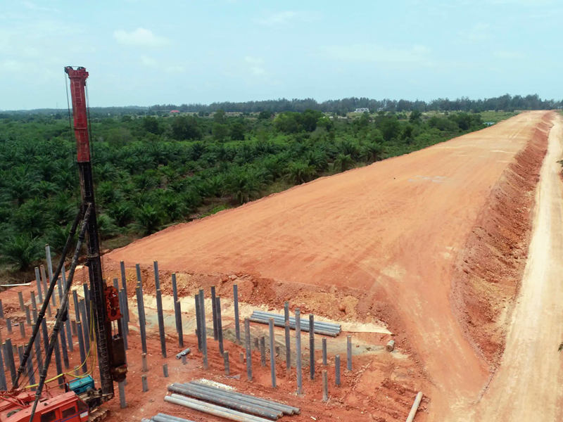 Sri Lanka soft soil construction site