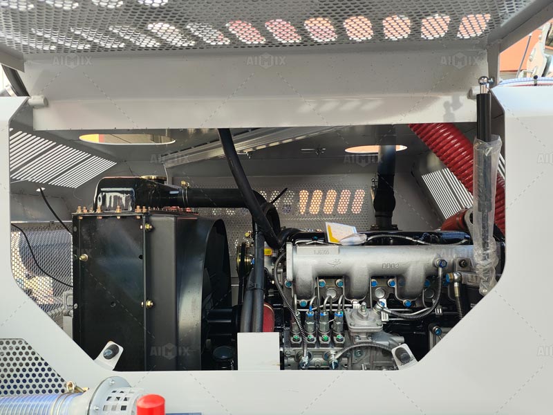 hydraulic system of self loading mixer