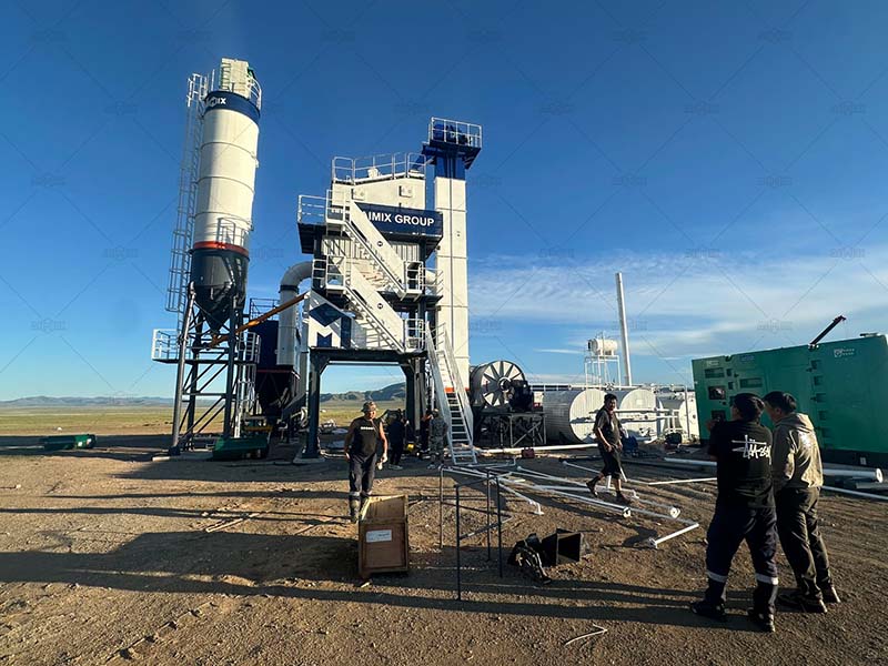 80tph reliable asphalt plant producing aggregates in Mongolia