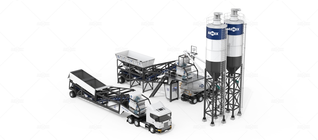 AJY series ready mix mobile batch plant