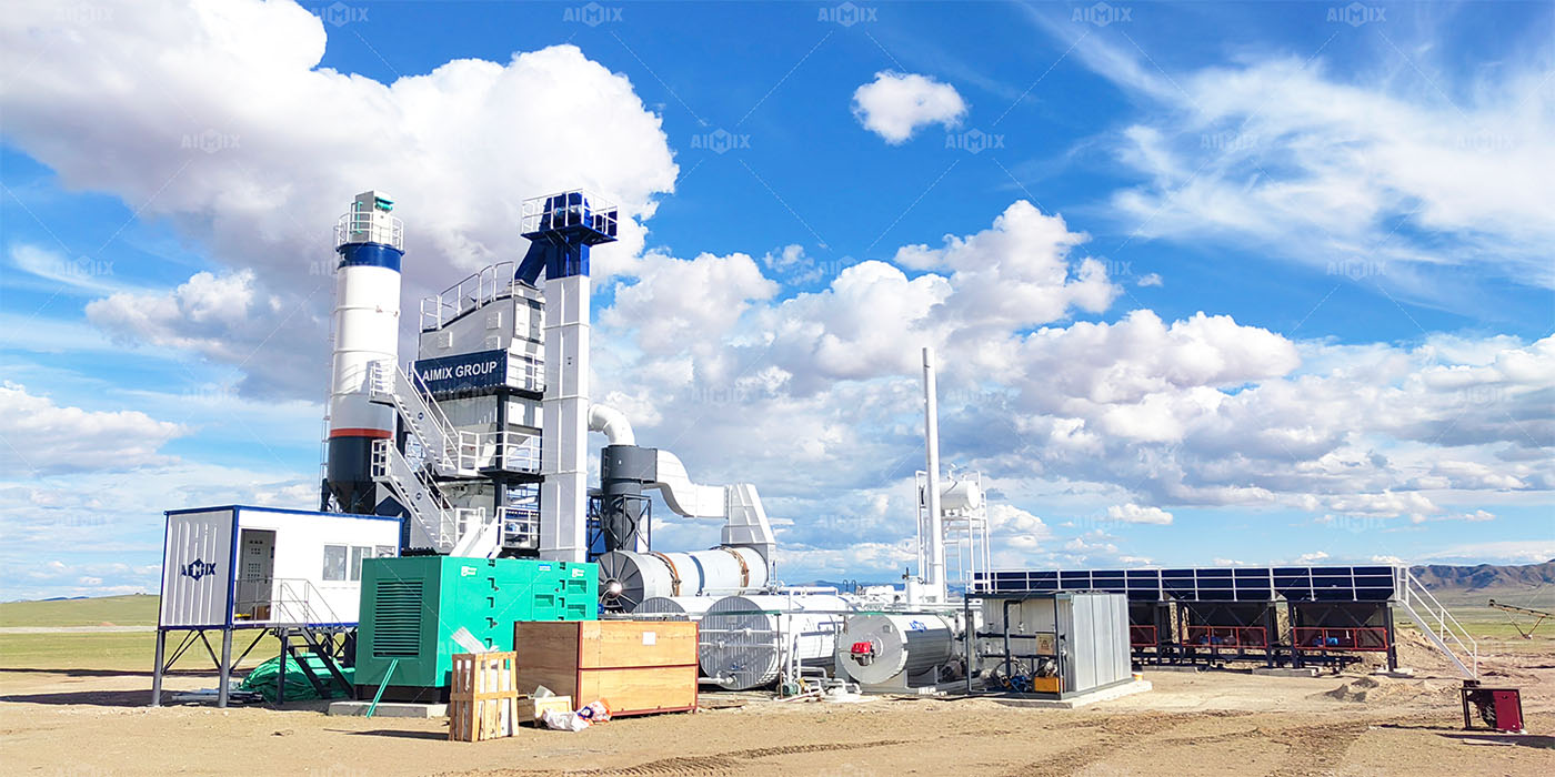 ALQ80 batch type asphalt plant for producing asphalt aggregates in Mongolia