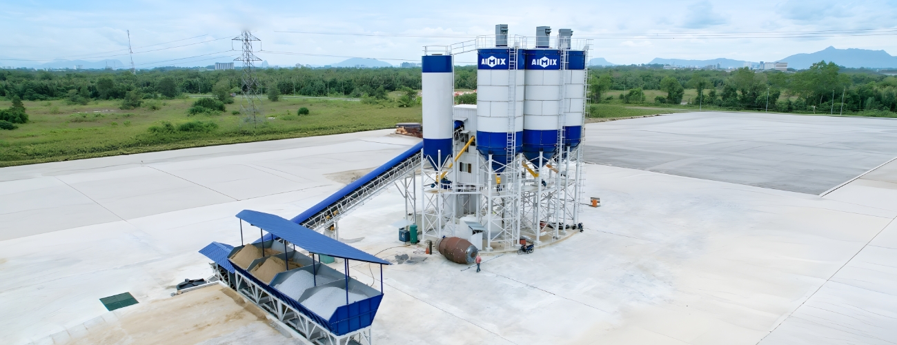 Aimix batching plant with smart monitoring