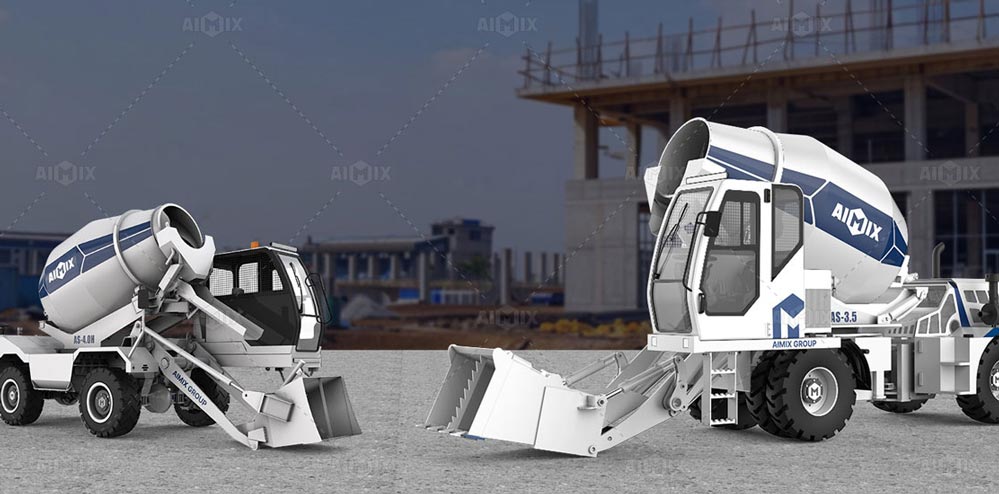 Aimix self loading concrete mixer truck