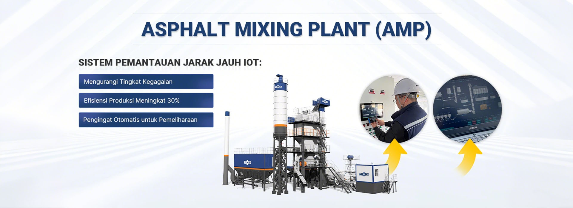 IOT Smart control for our asphalt mixing plant in Indonesia