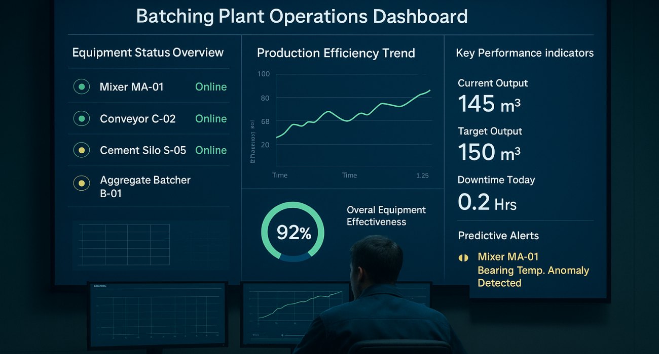 concrete batch plant with smart monitoring