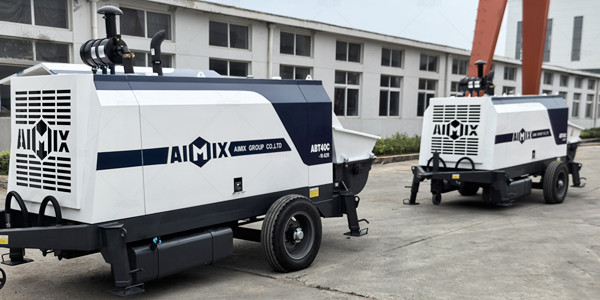 diesel powered trailer type Vietnam concrete pumps