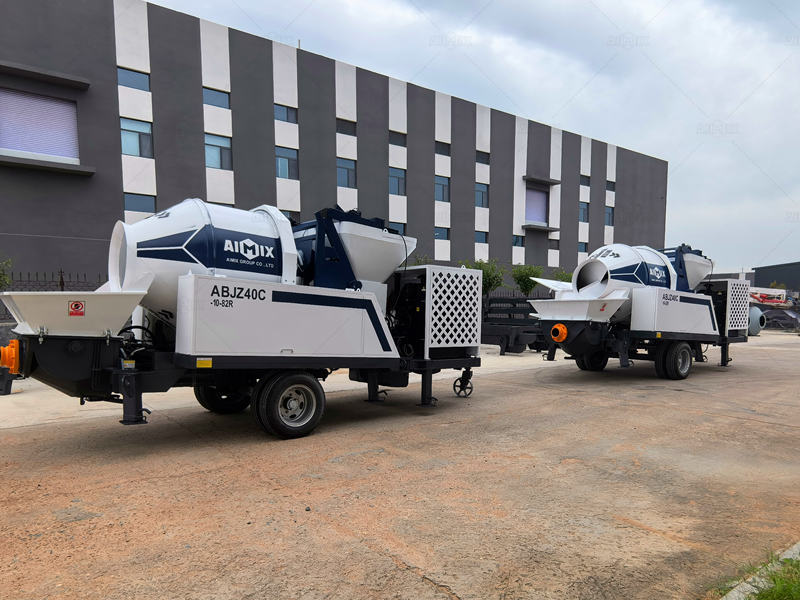 drum mixer concrete pump from Aimix concrete pump manufacturers in Canada