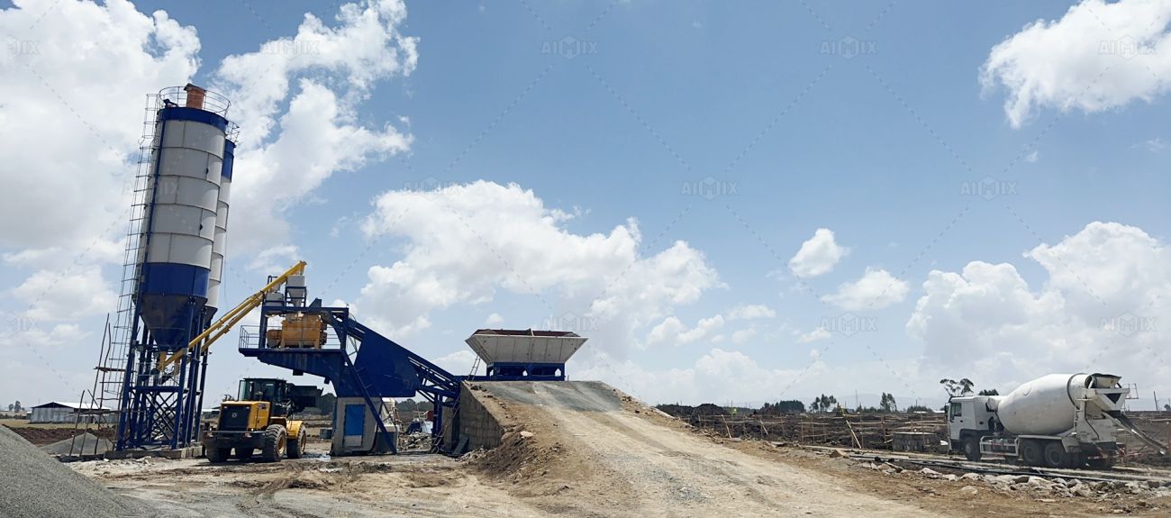 mobile ready mix concrete batch plant solution