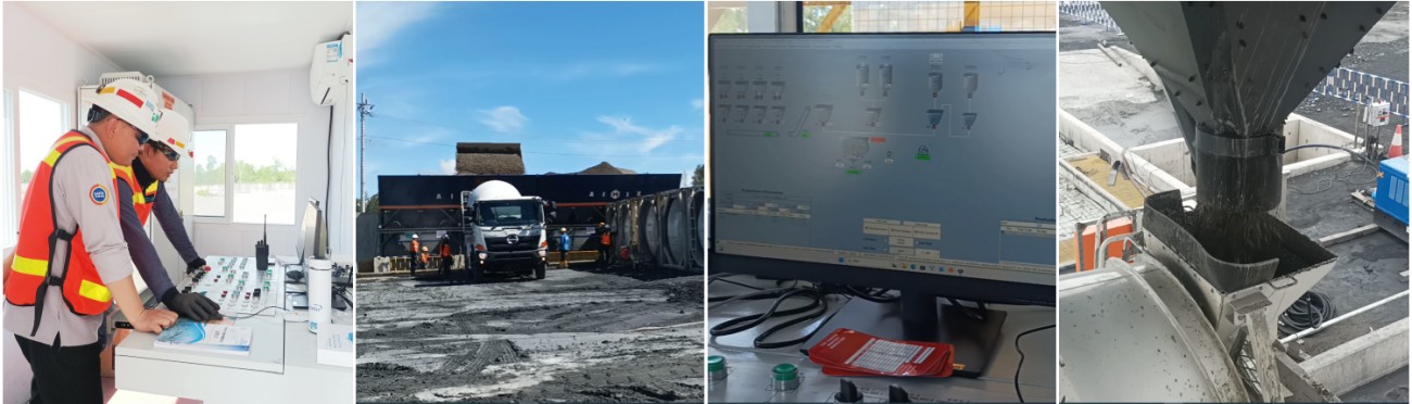 operation of concrete batch plant