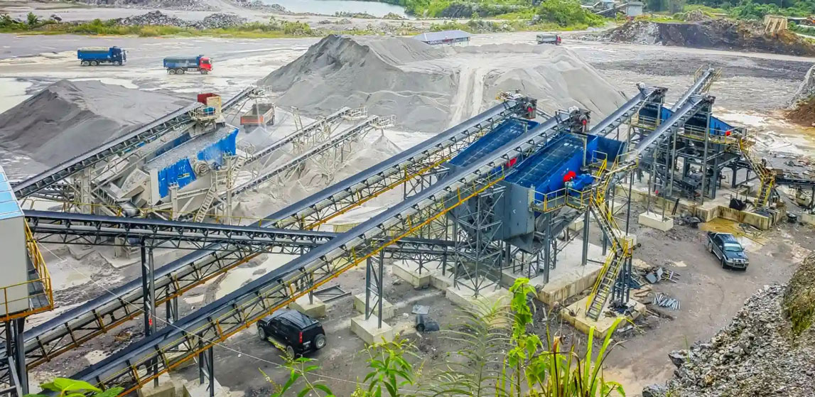 stone crushing plants operation on-site