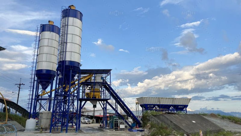 AJ60 concrete plant installed and commissioned in Laos