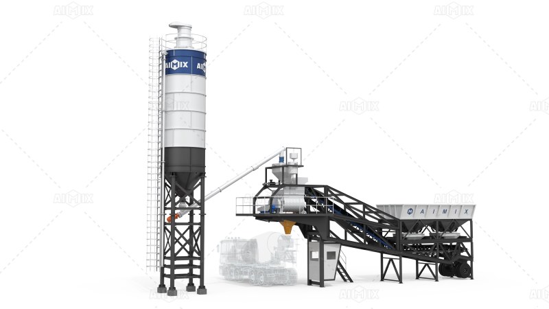 AJY mobile batching mixing plant