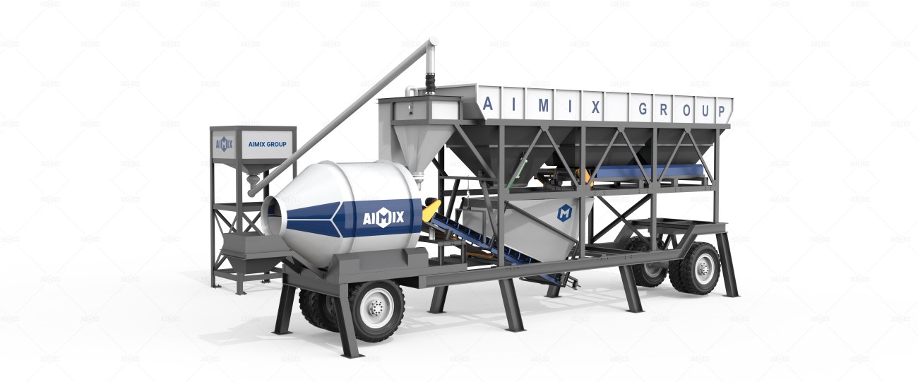 AJZY drum type concrete mobile plant