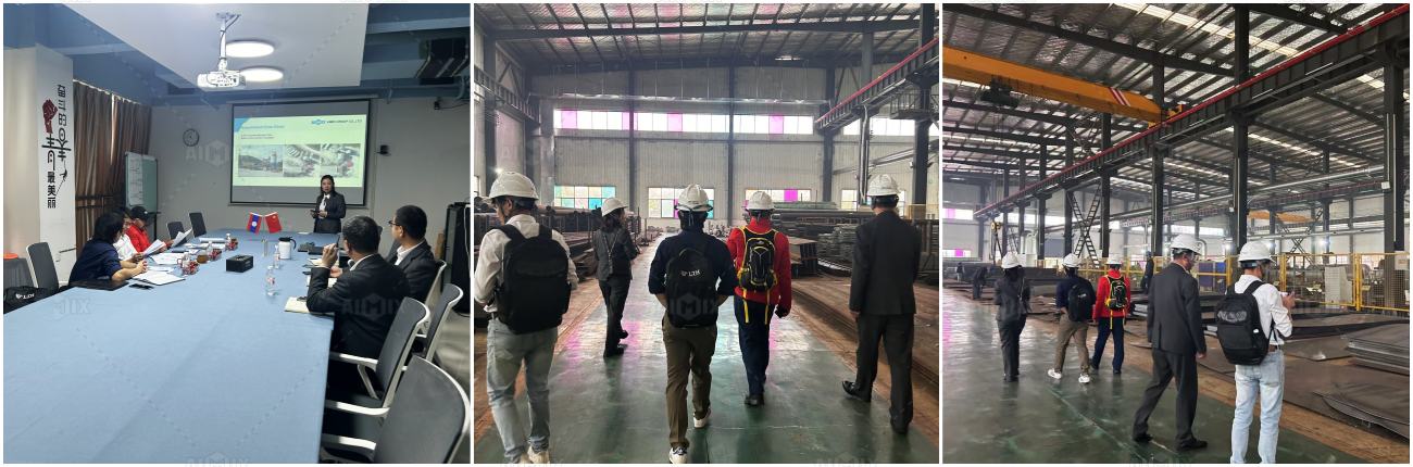 customer visiting our factory