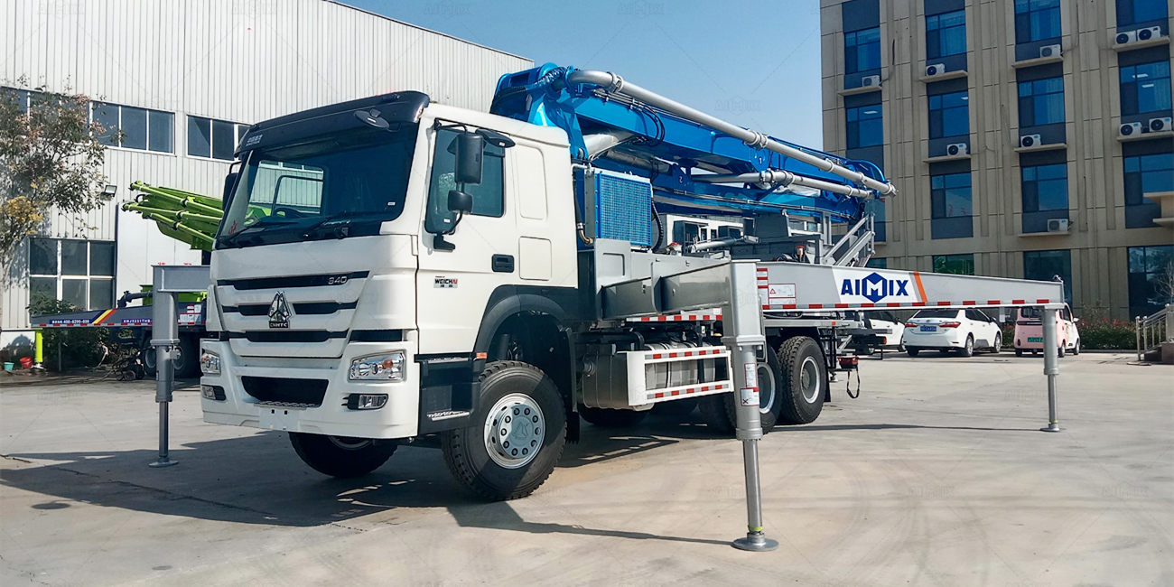 truck mounted concrete pump Bangladesh with long boom