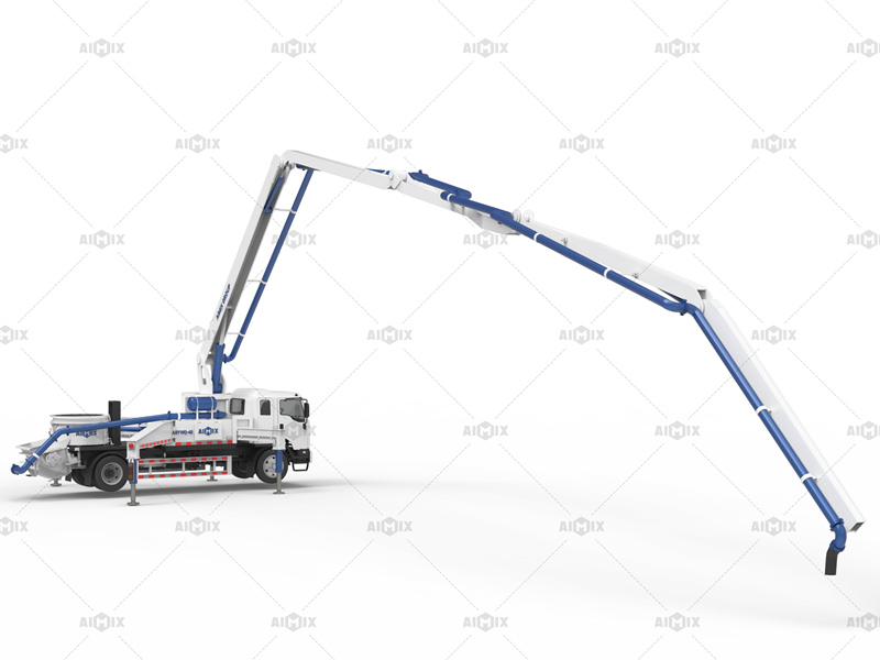 truck mounted pump extending boom