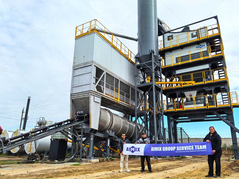 160tph stationary asphalt hot mix plant in South Africa