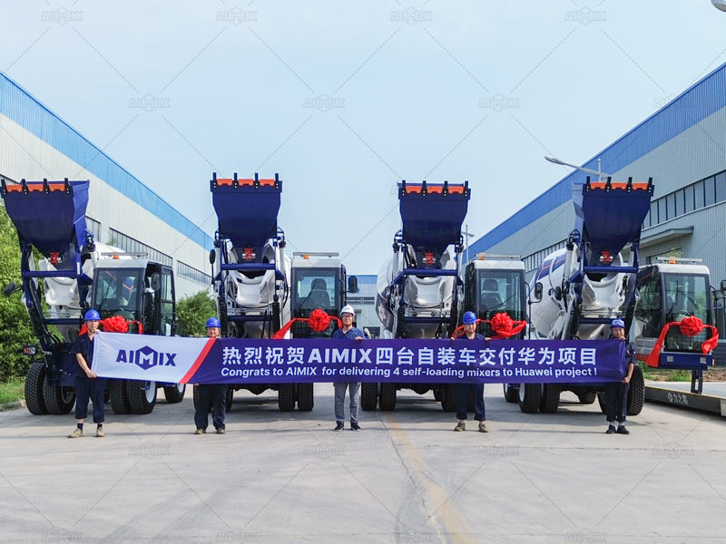 4 Concrete Mixers for HUAWEI In Middle East