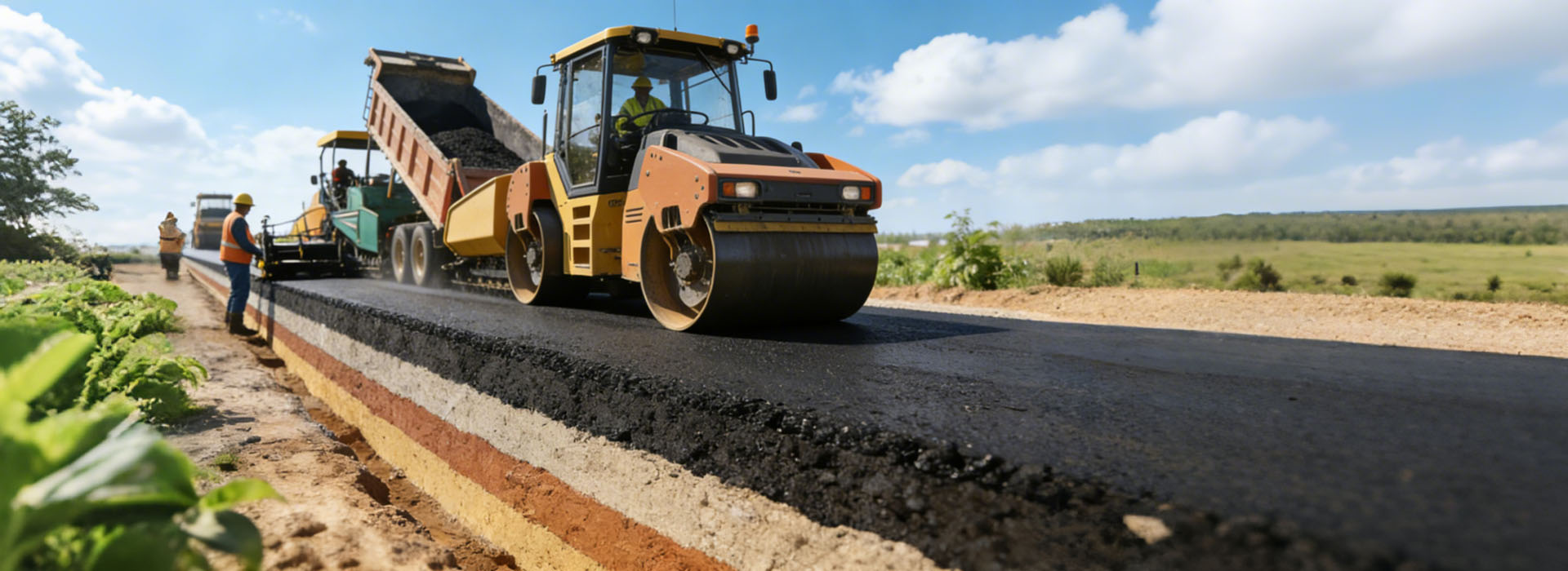 4 main layers of asphalt road construction