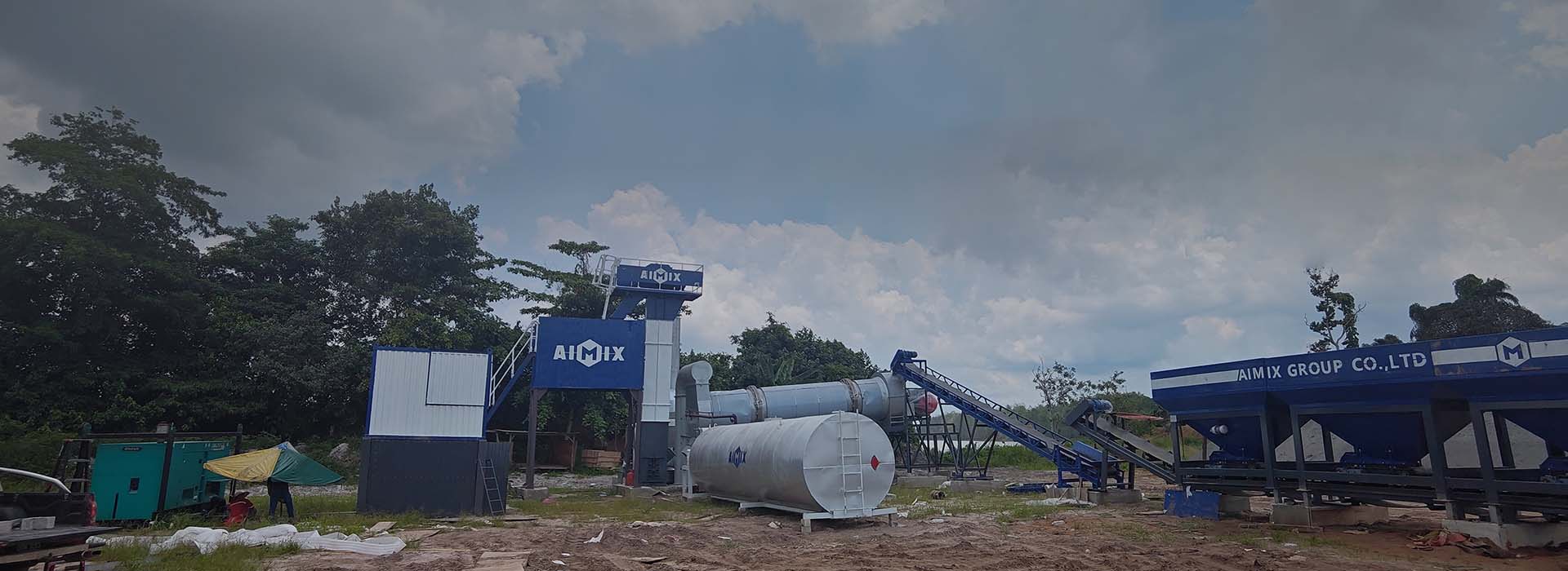 Planta de asfalto continua estacionaria de 80 TPH para la producción de áridos asfálticos en Mukah, Malasia