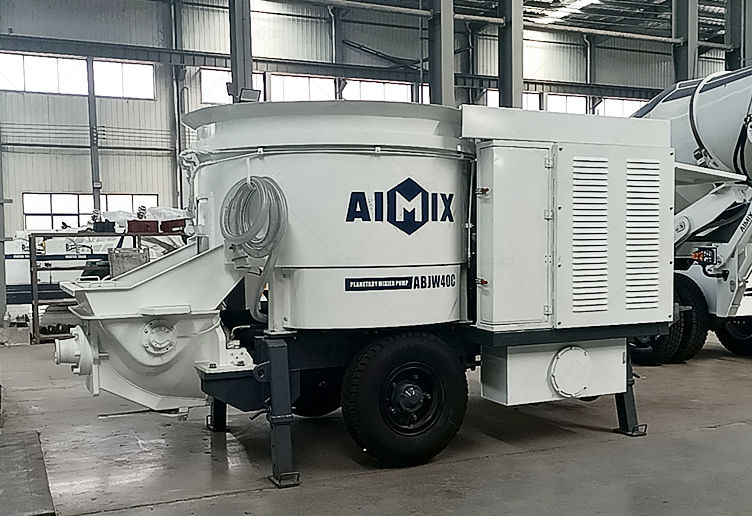 ABJW40C pan mixer vertical shaft concrete mixer pump in Aimix factory