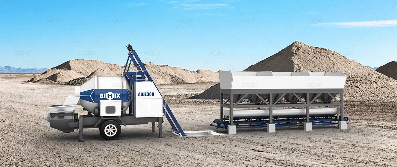 ABJZ30D concrete mixer pump and concrete batching machine