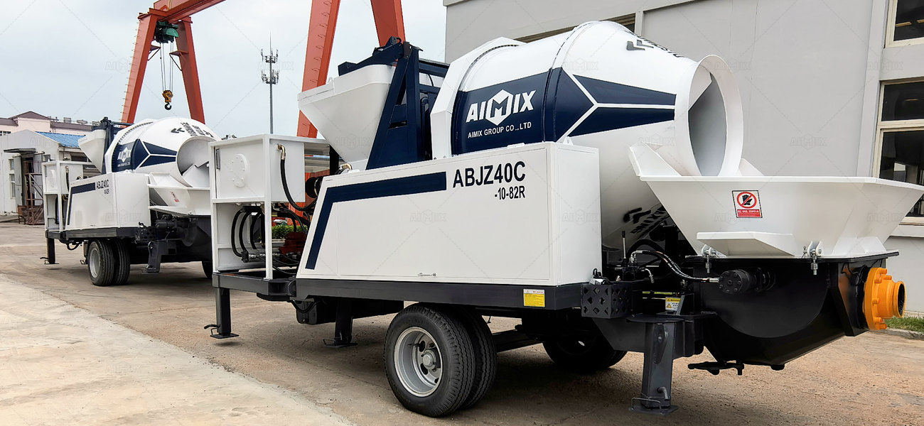 ABJZ40C concrete mixer pumps for knowing how far can ready mix concrete be pumped 