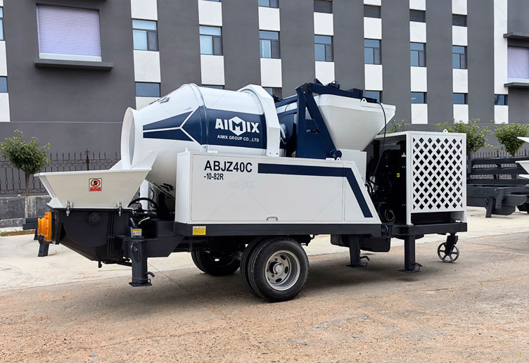 crawler pan mixer concrete boom pump ABY18 model