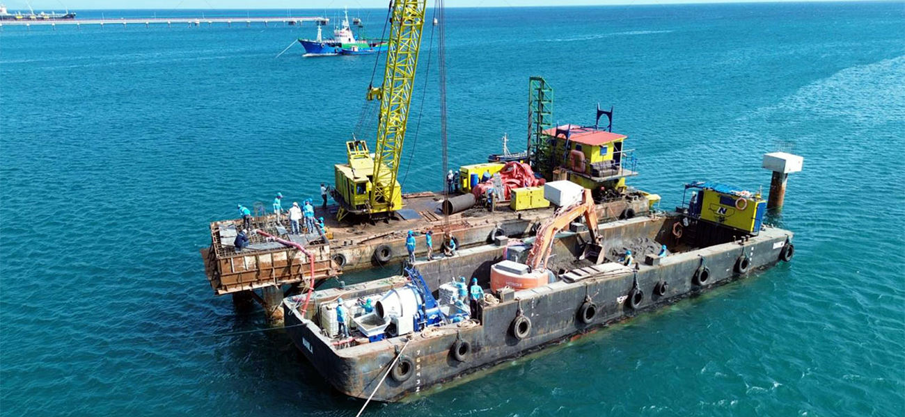 ABJZ40D electric concrete mixer pump for Seaside Trestle Project In Manila