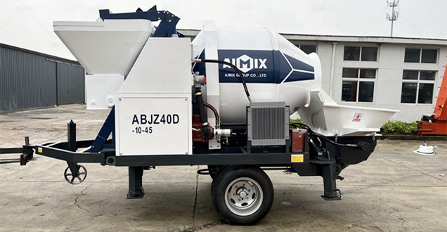 ABJZ40D model drum mixer electric concrete pump mixer