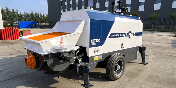 ABT40C trailer concrete pump with long concrete pump reach