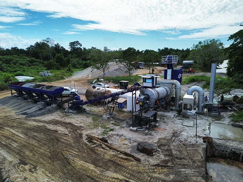 Planta de tambores de asfalto ALT80 para la construcción de carreteras en Mukah, Malasia