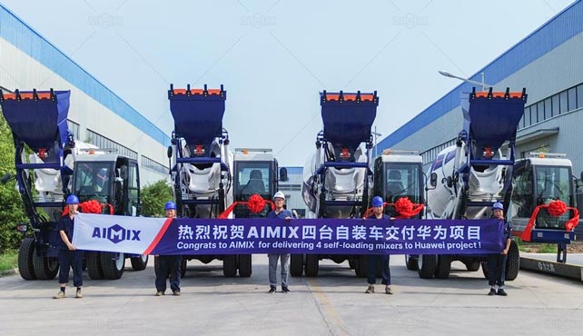 AS-4.0 Self Loading Concrete Mixers for Huawei in Middle East