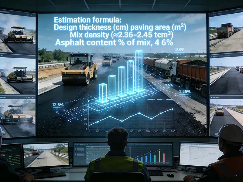 Asphalt Quantity Estimation and Supply Planning for asphalt road construction