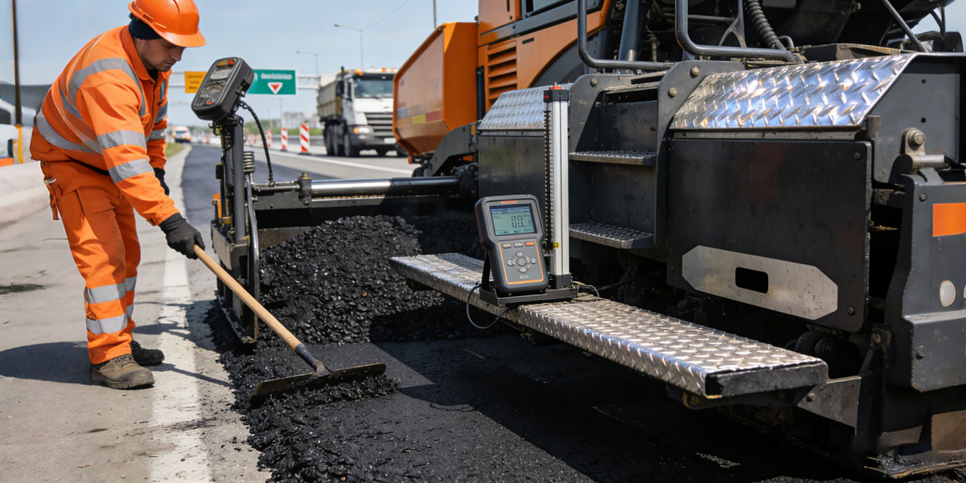 Asphalt Surface Layer Paving for Thickness Control and Surface Leveling