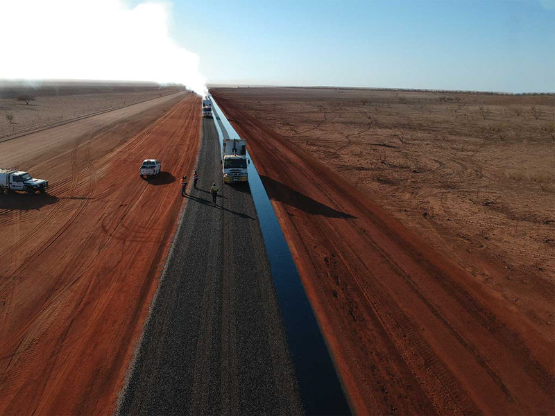 Australian Outback construction needs small diesel concrete mixer pump