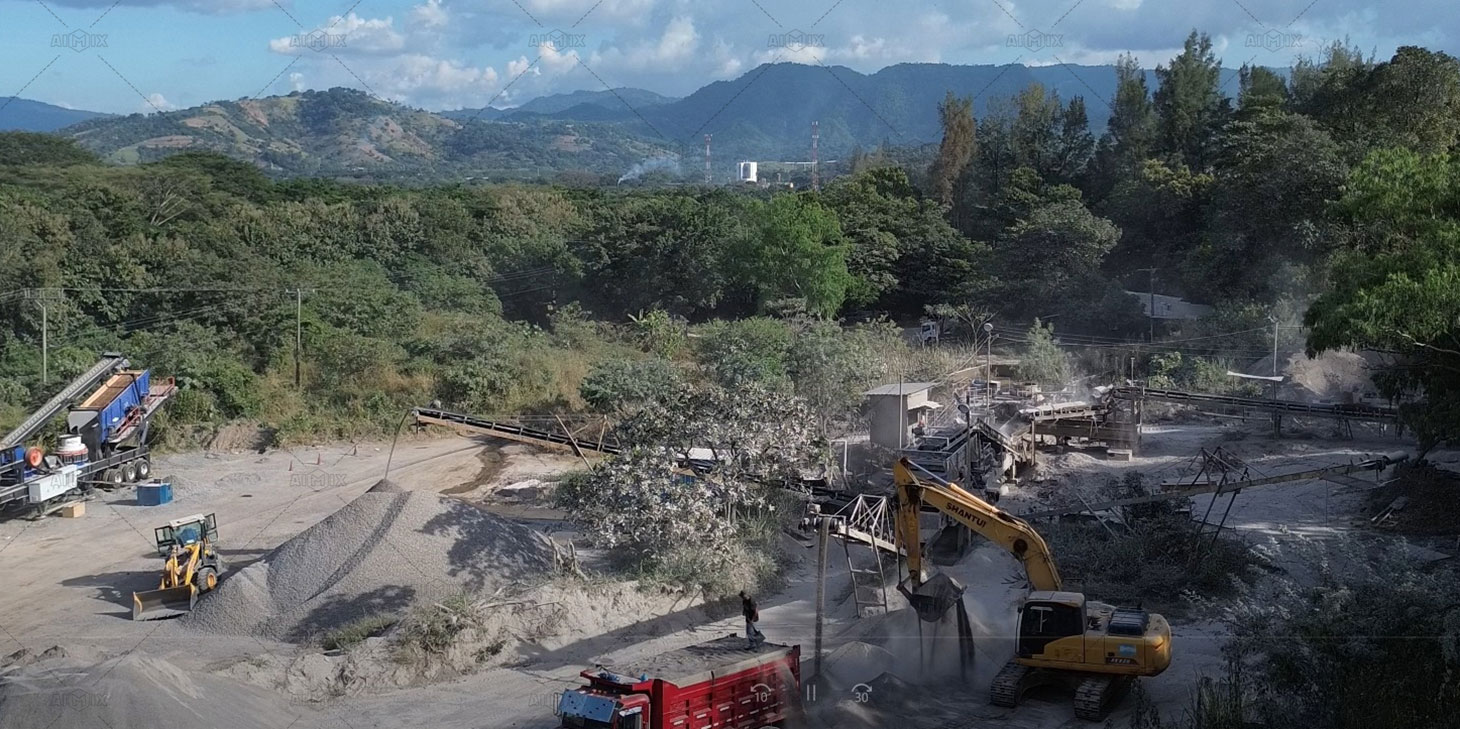 El Salvador client previously purchased AIMIX stationary crushing plants on-site