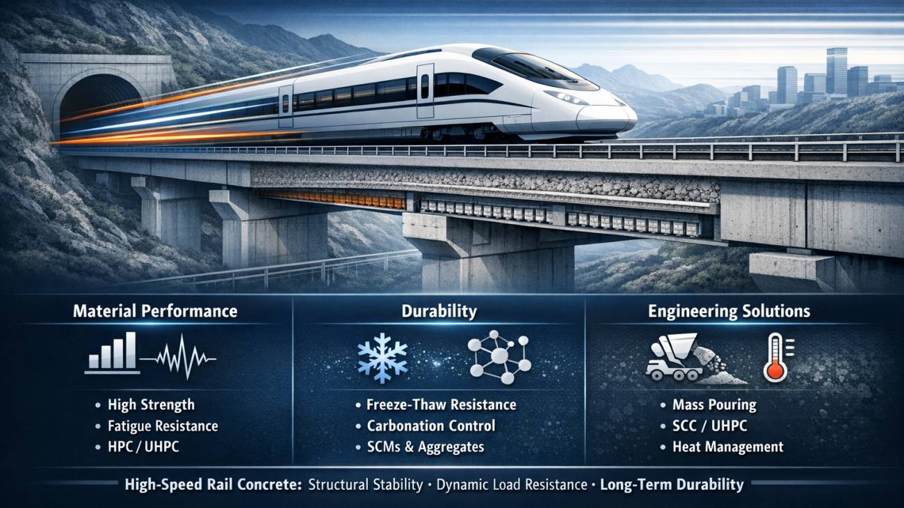 concrete requirements for high-speed rails
