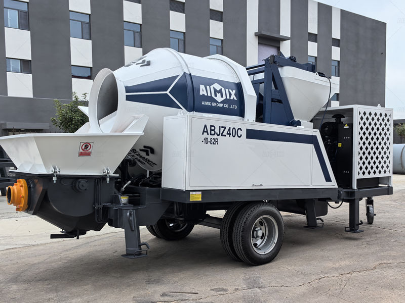 drum mixer ABJZ40C concrete mixer pump from Aimix