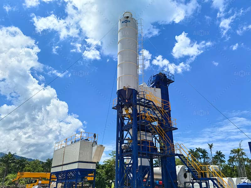 120tph asphalt batching plant stationary for road building in Jamaica
