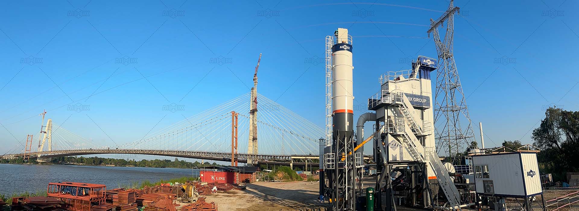 80tph Stationary Batch Asphalt Plant for Gyaing Zathapyin and Atran Bridges in Myanmar