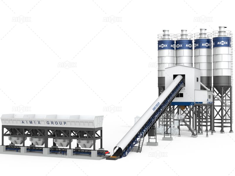 AJ180 stationary concrete batch plant