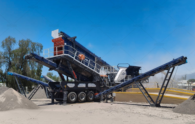 APY4 mobile type stone crushing plant with reasonable price
