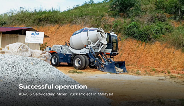 Aimix Concrete Mixer for Penang Temporary Housing Construction Project