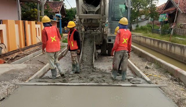 Aimix Portable Concrete Mixer for Kuala Lumpur Municipal Rapid Road Repair Project