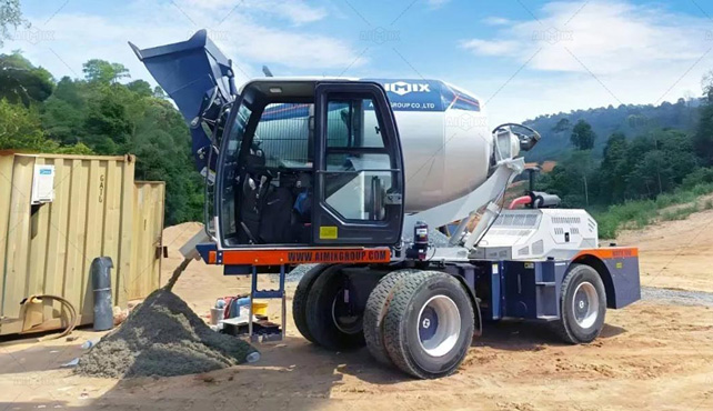 Aimix diesel concrete mixer for Sabah Eco-Resort Project