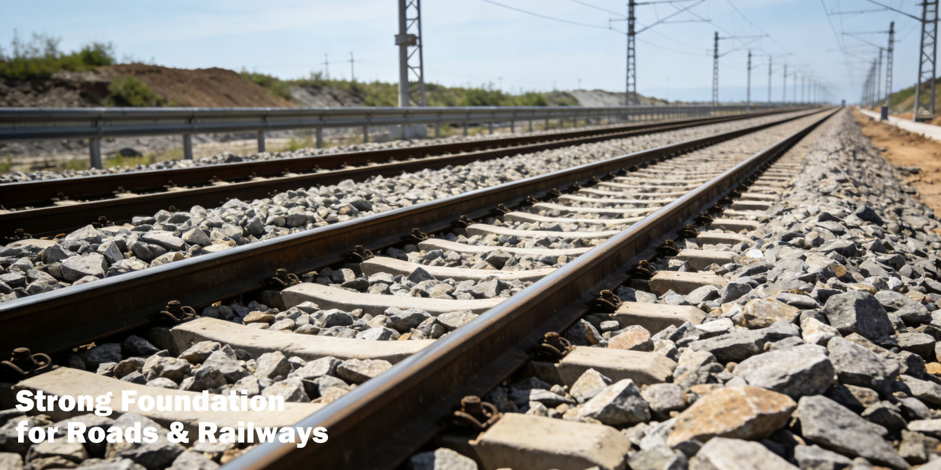 Гранитные заполнители для железнодорожного и дорожного строительства