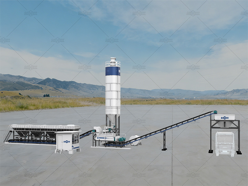 Stabilized soil mixing plant for asphalt road construction